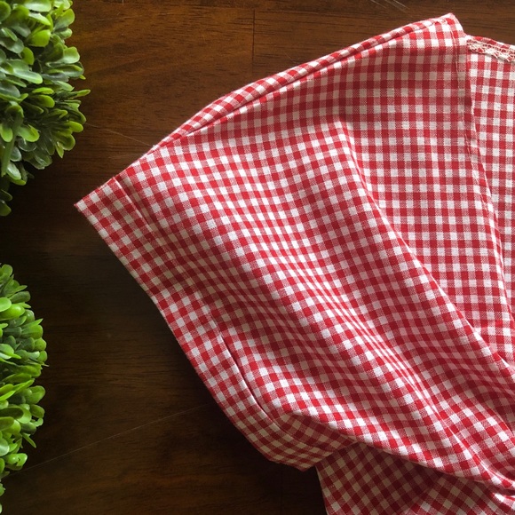 Red & White Gingham Top - Picture 2 of 4